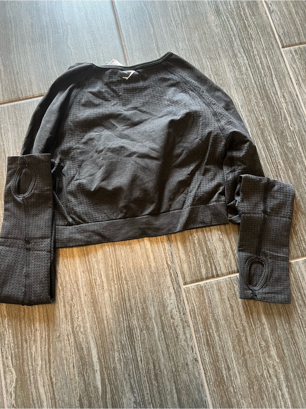 Gymshark Black Seamless Crop Top - Picture 3 of 3